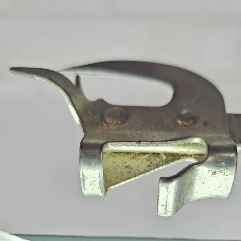 Vintage A&J Can Bottle Opener Wood Handle Tool Steel Tempered USA Kitchen Tool